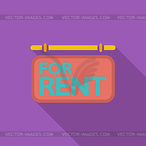 For rent. Single icon - vector clip art