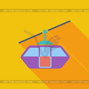 Funicular railway - vector image