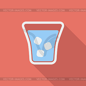 Glass whit ice - vector image