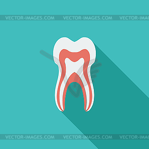 Tooth icon - stock vector clipart