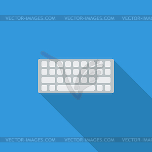 Keyboard flat icon - vector image