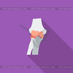 Knee-joint single icon - vector clipart