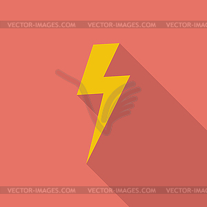 Lightning single icon - stock vector clipart