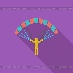 Paraglider - vector clipart