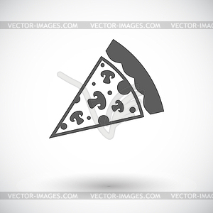 Pizza flat icon - stock vector clipart