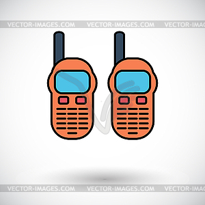 Portable radio - vector clip art