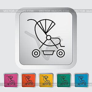 Pram icon - vector image