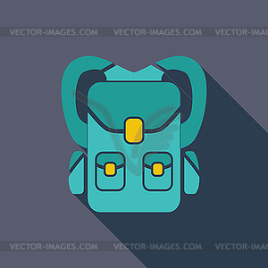Рюкзак - векторное графическое изображение