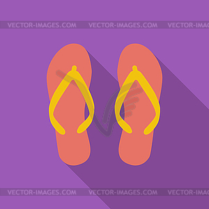 Beach slippers - vector clipart