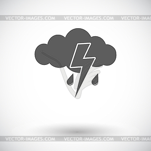 Storm flat icon - vector clipart