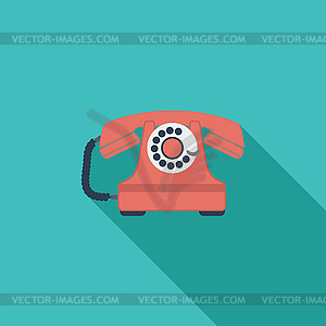 Vintage phone icon - vector clip art