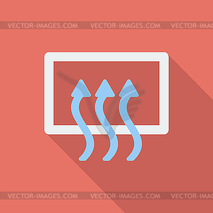 Rear window defrost - vector clipart