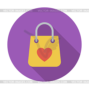 Bag store single icon - vector clip art
