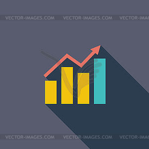 Graph icon - vector clipart