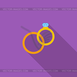 Обручальные кольца - векторный клипарт
