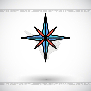 Wind rose - vector clipart