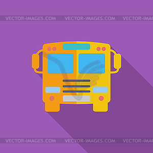 Bus flat icon - vector clipart