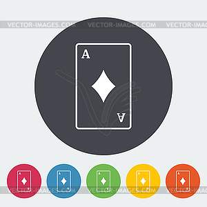 Play card - color vector clipart