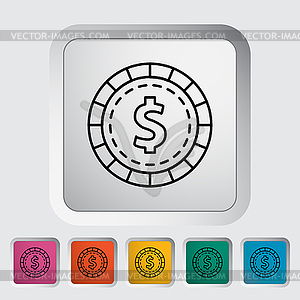 Gambling chips - royalty-free vector image