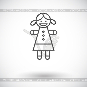 Doll toy - vector EPS clipart