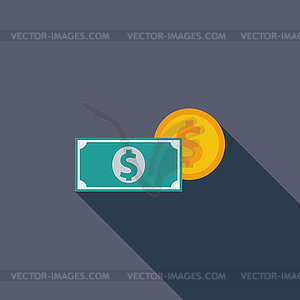 Dollar icon - vector clipart