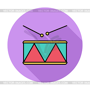 Drum icon - vector image