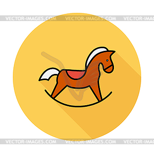 Horse toy - vector image