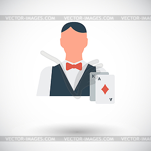 Live dealer - vector image