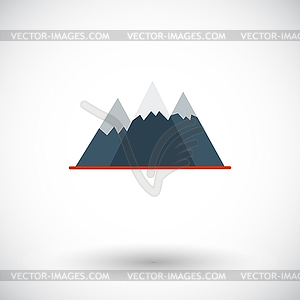 Mountain icon - vector clip art