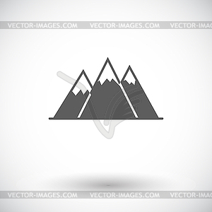 Mountain icon - vector clipart