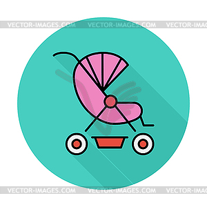 Pram icon - royalty-free vector image