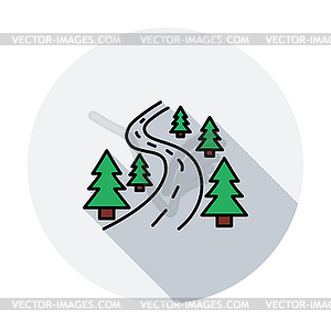 Road icon - vector image
