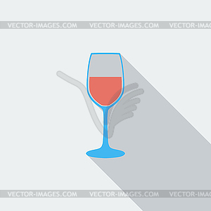 Wine flat icon - vector clipart