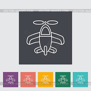 Airplane toy icon - vector image