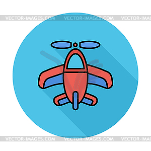Airplane toy icon - vector clip art