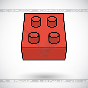 Building block icon - royalty-free vector clipart