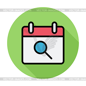 Calendar with search - vector clipart