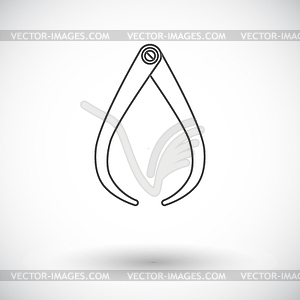 Calipers - white & black vector clipart