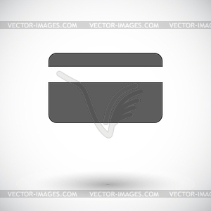 Credit card single icon - vector clip art