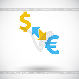 Currency exchange - royalty-free vector clipart