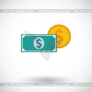 Dollar coin - vector image