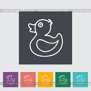 Duck icon - color vector clipart