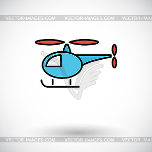 Вертолет - векторная графика