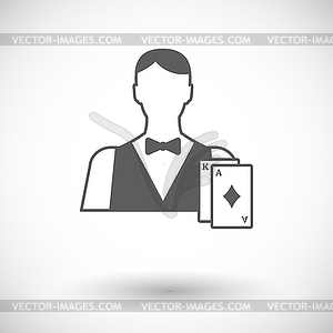 Live dealer - vector image