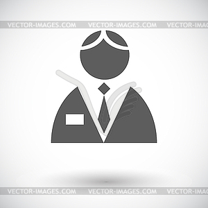 Person single flat icon - vector image