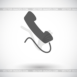 Phone single flat icon - vector image