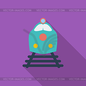 Train icon - color vector clipart