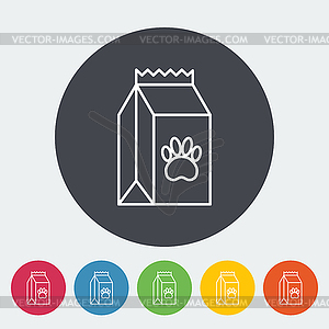 Pet food bag - vector image