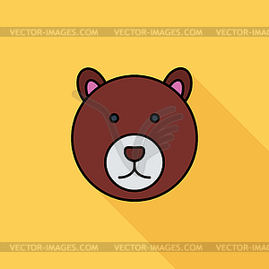 Медведь значок - векторное изображение