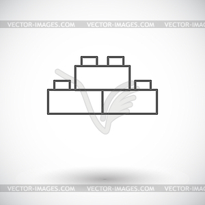 Building block icon - vector clipart